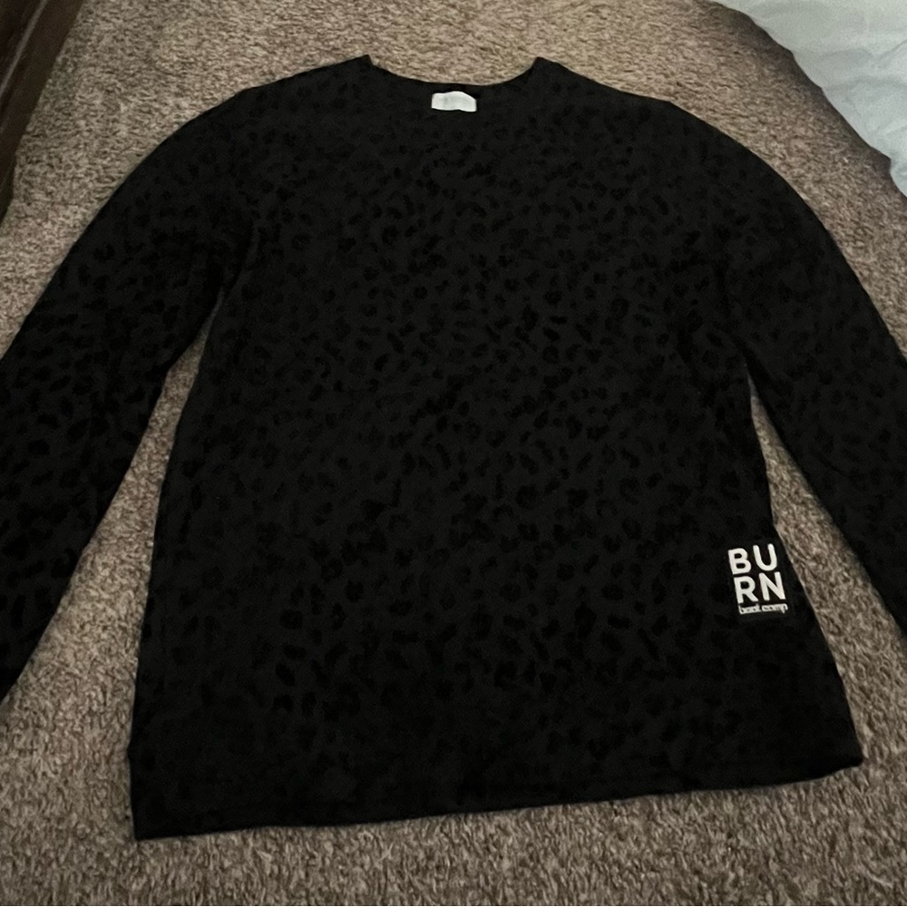 Black cheetah print burn boot camp sweatshirt!
